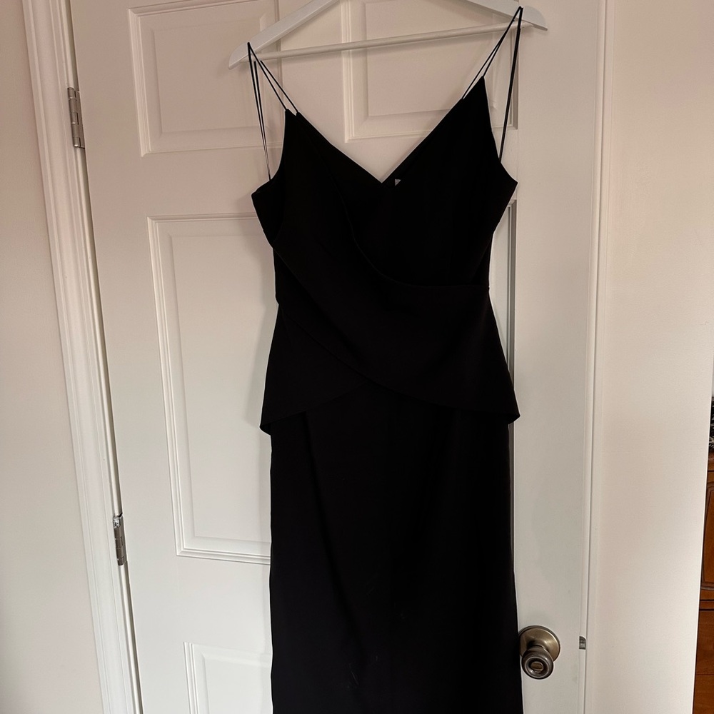Finders Keepers Sleek Black Midi Dress